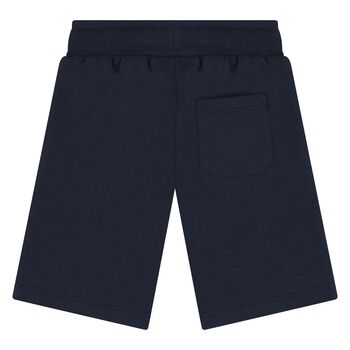 Younger Boys Navy Blue Logo Shorts