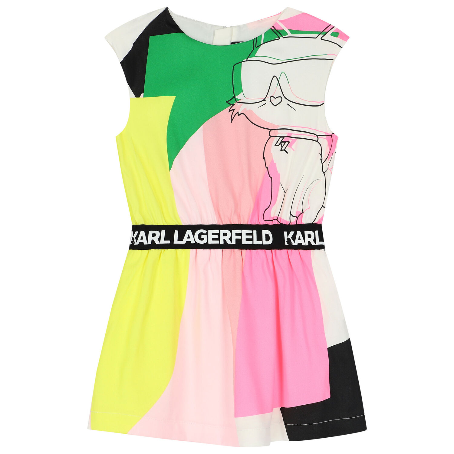 Girls Multi-Coloured Choupette Dress, 1, hi-res