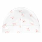 Baby Girls White & Pink Logo Hat, 1, hi-res