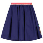 Girls Navy Blue Logo Skirt, 1, hi-res