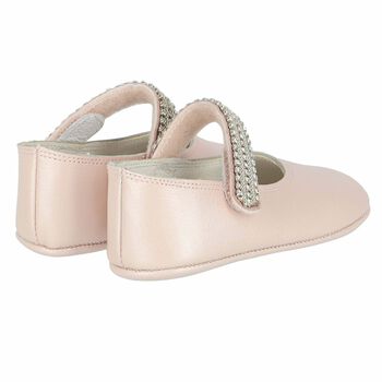 Baby Girls Pink Embellished Pre Walker Shoes