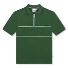 Boys Green Mini-Me Logo Polo Shirt, 2, hi-res