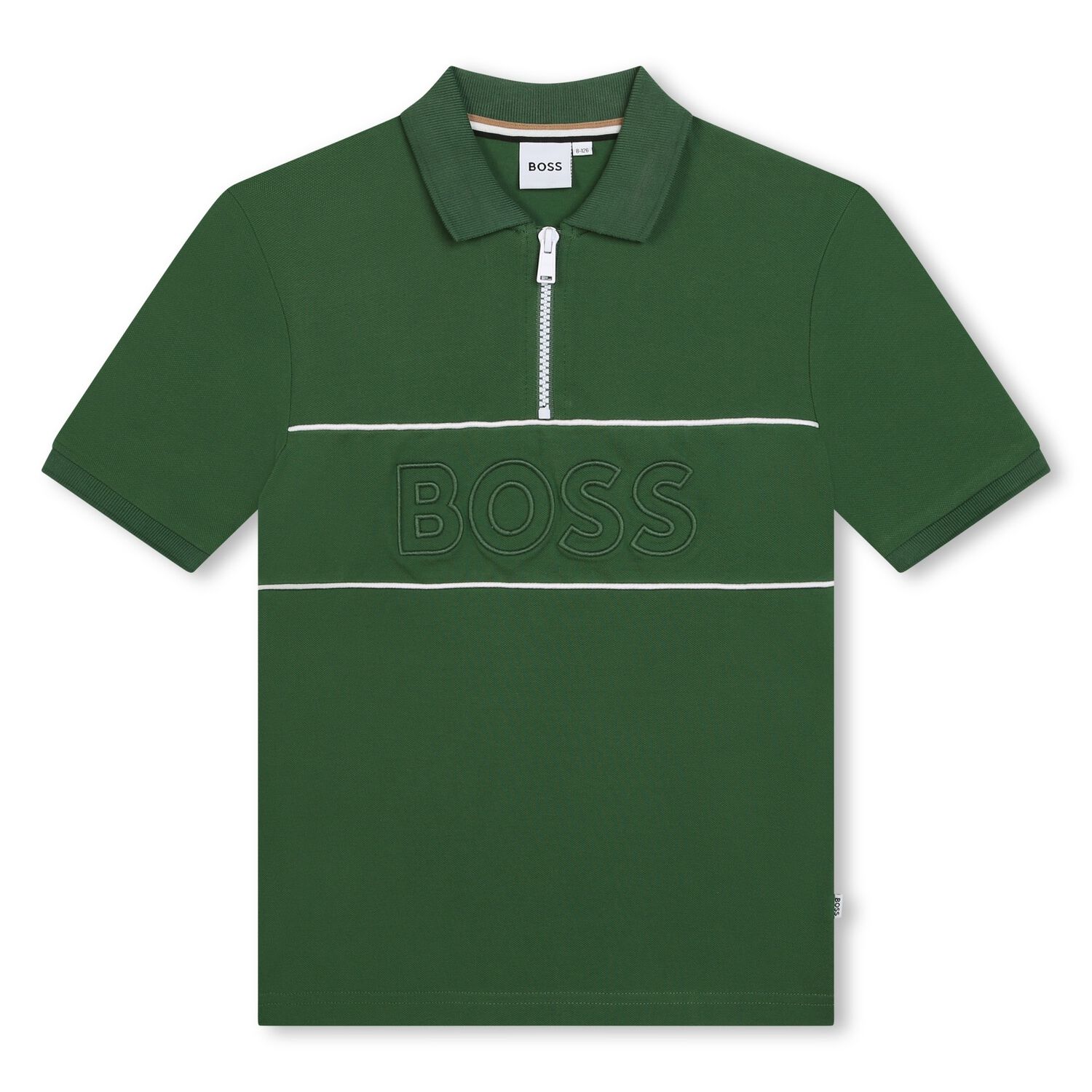 Boys Green Mini-Me Logo Polo Shirt, 2, hi-res image number null