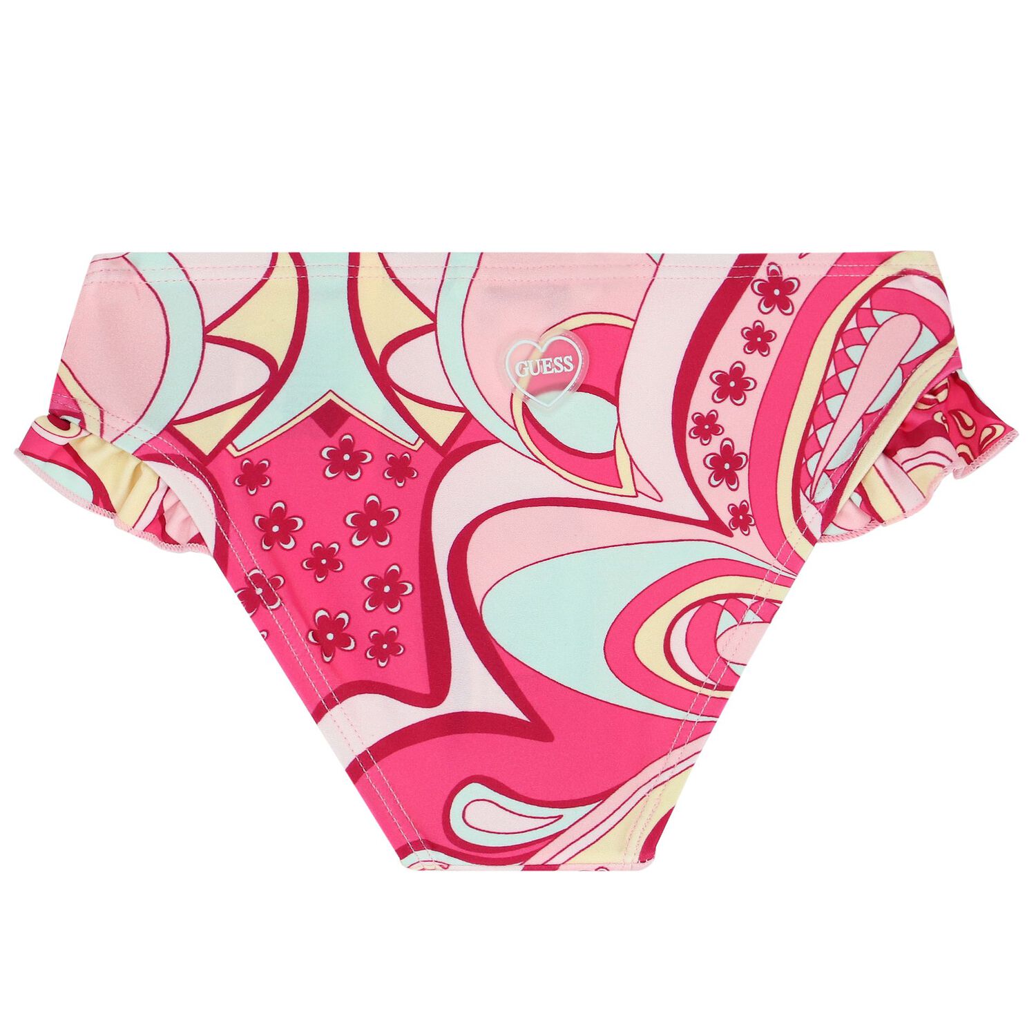 Girls Pink Abstract Print Bikini, 1, hi-res image number null