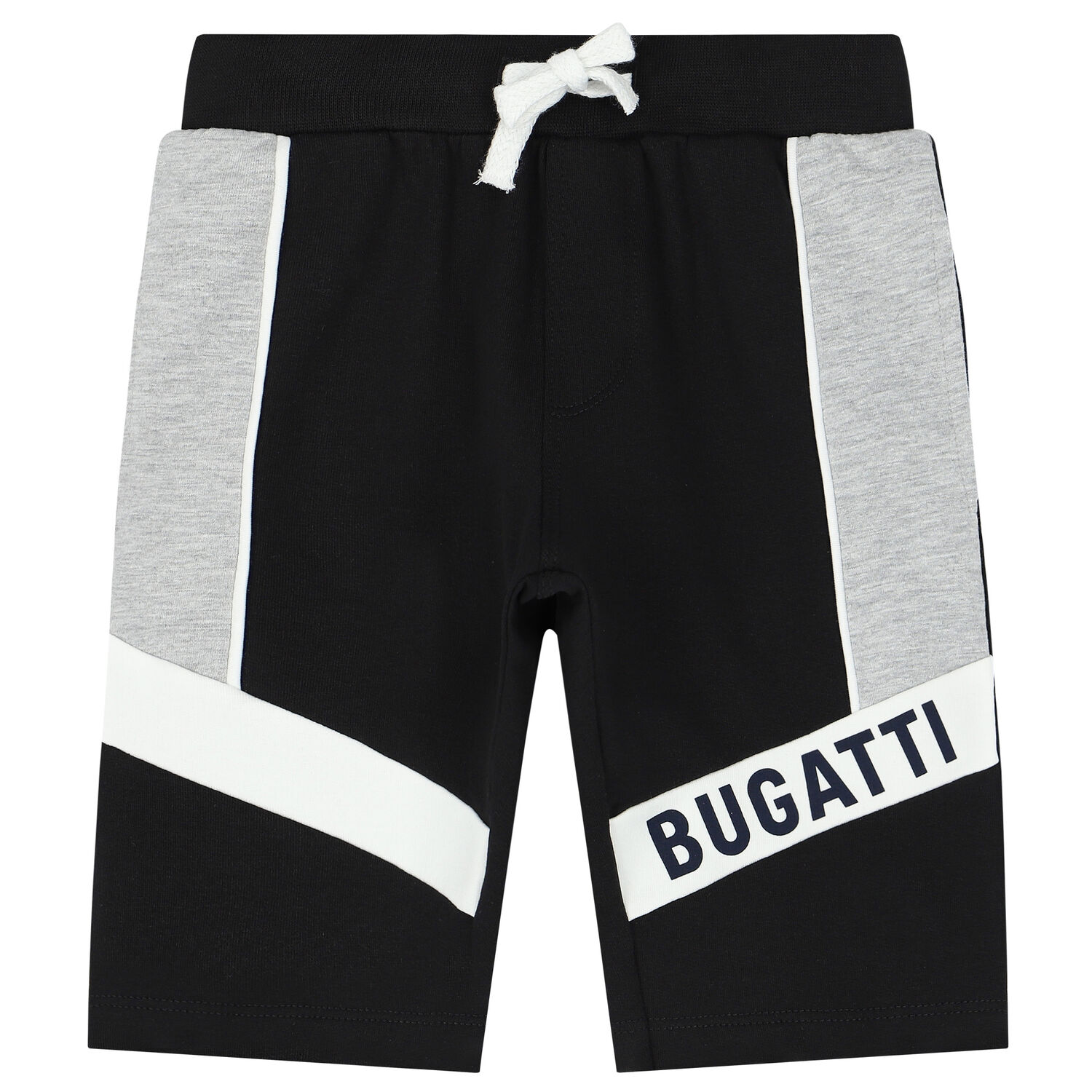 Younger Boys Black Logo Shorts, 1, hi-res