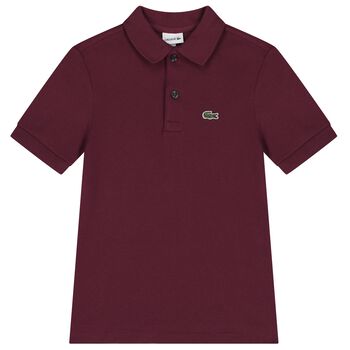 Boys Burgundy Logo Polo Shirt
