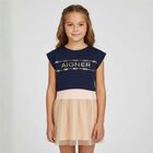 Girls Navy & Pink 2 In 1 Dress Set, 1, hi-res