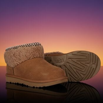 Girls Chestnut Brown Classic Ultra Mini Suede Boots