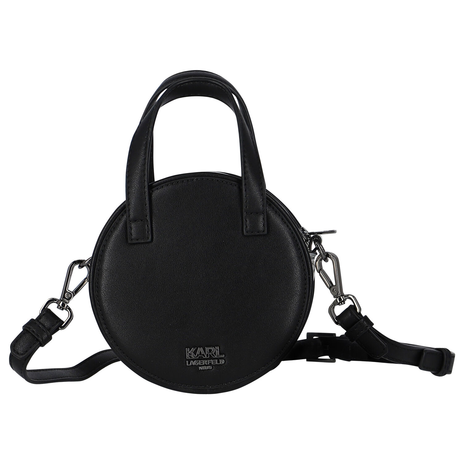 Girls Black Logo Handbag, 1, hi-res