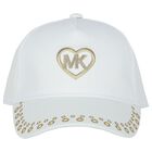 Girls White Logo Cap, 1, hi-res