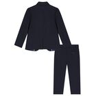 Boys Navy Blue Suit, 1, hi-res