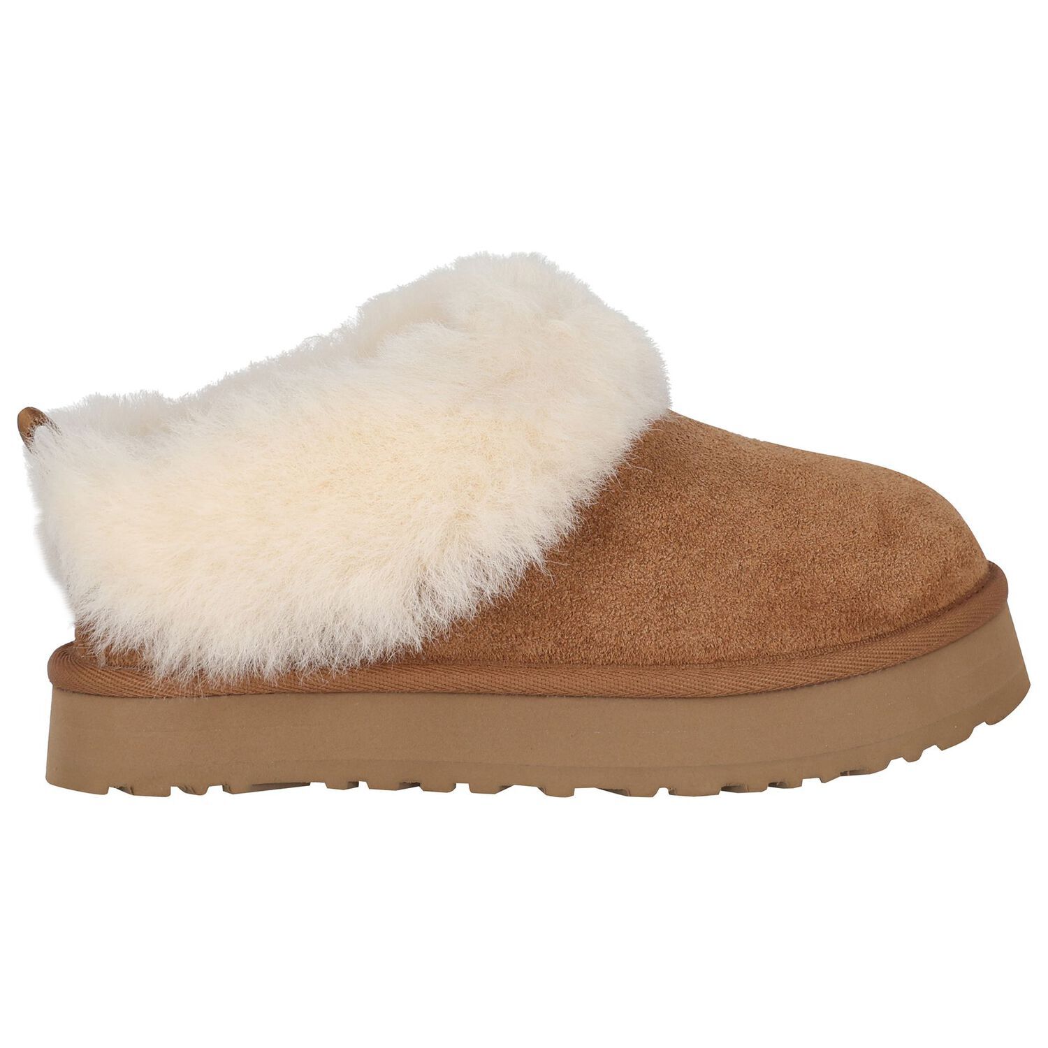 Girls Chestnut Brown Tazzelle Suede Mules, 1, hi-res