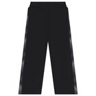 Boys Mini Me Black Zig Zag Logo Joggers, 1, hi-res