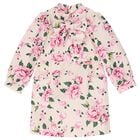 Girls Pink Floral Bow Dress, 1, hi-res