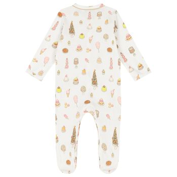 Baby Girls Ivory Sweetie Pie Babygrow