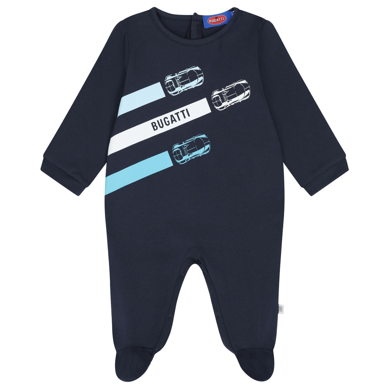 Baby Boys Navy Blue Logo Babygrow, 2, hi-res