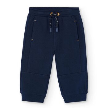 Boys Navy Blue Fleece Joggers