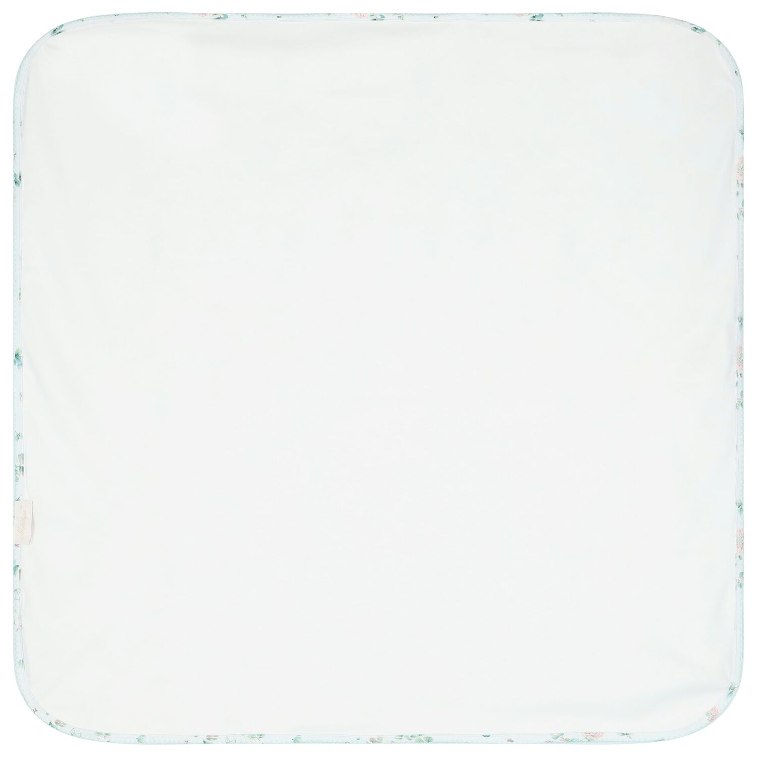 Baby Girls Mint Floral Blanket, 1, hi-res