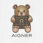 Girls Navy Teddy Bear T-Shirt, 3, hi-res