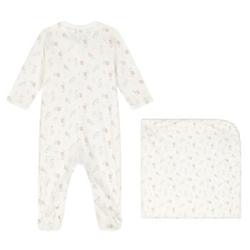 Baby Girls Ivory Logo Flower Gift Set