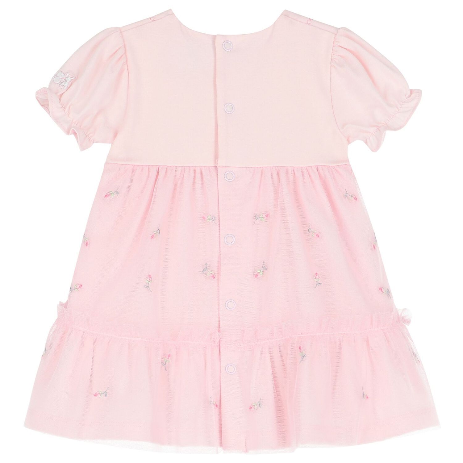 Baby Girls Pink Tulle Dress Set, 1, hi-res