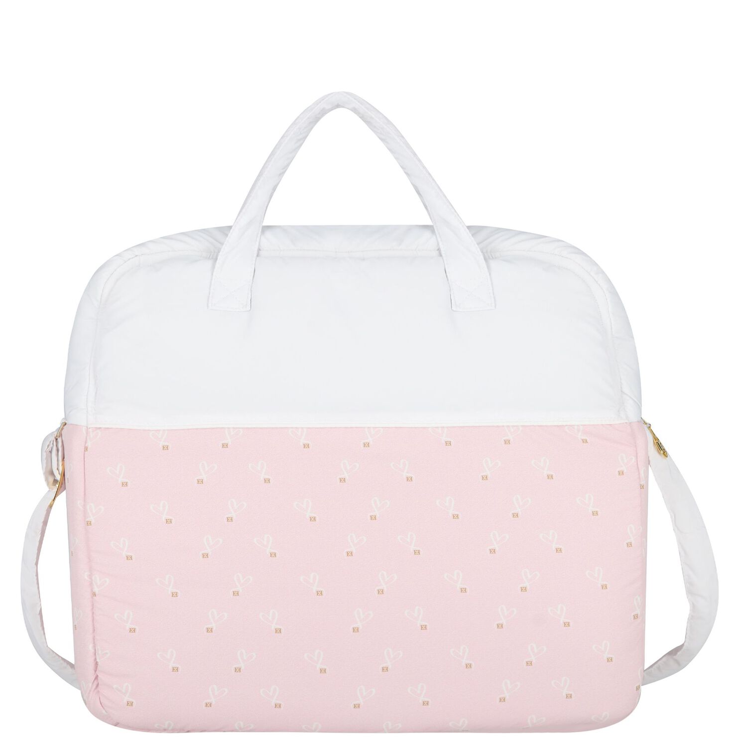 White & Pink Logo Baby Changing Bag, 2, hi-res