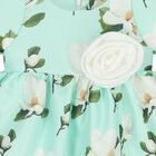 Baby Girls Mint Green Dress, 1, hi-res