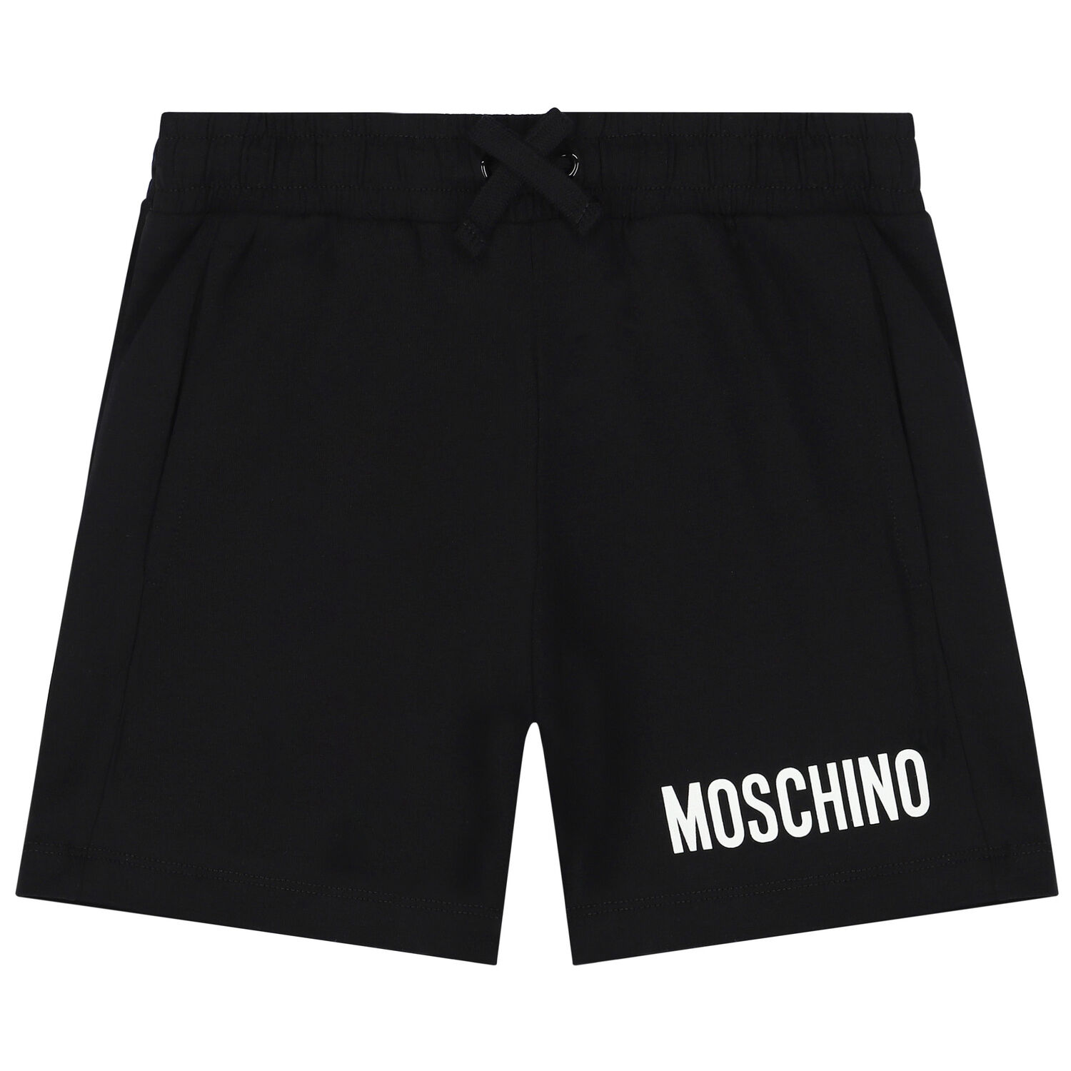 Boys Black Logo Shorts, 1, hi-res