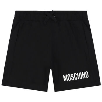 Boys Black Logo Shorts