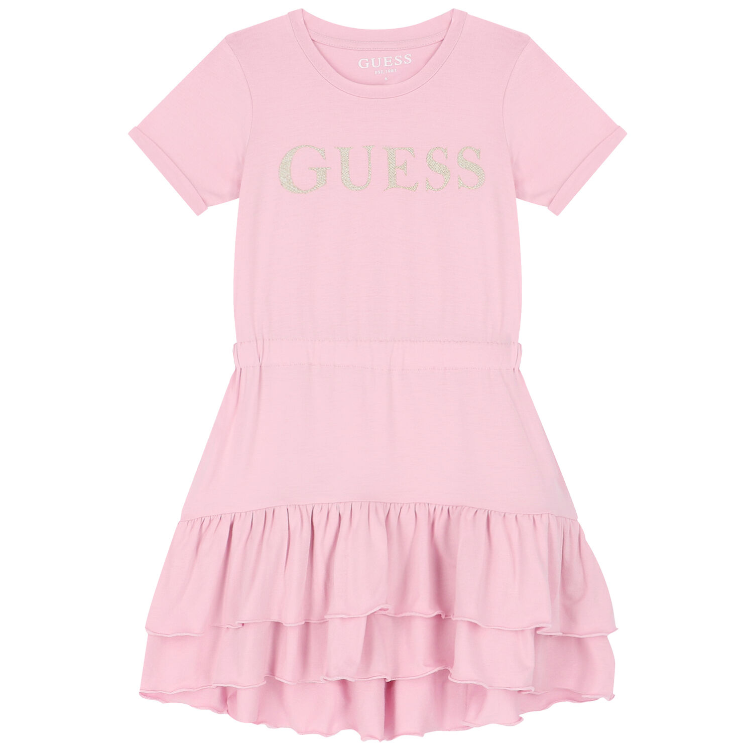 Girls Pink Logo Dress, 1, hi-res