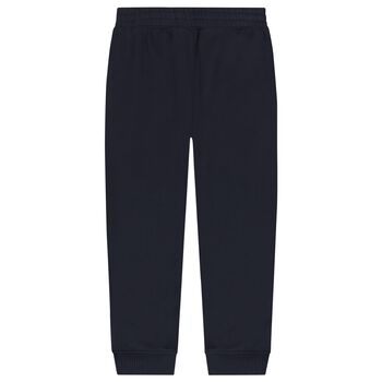 Boys Navy Blue Logo Joggers