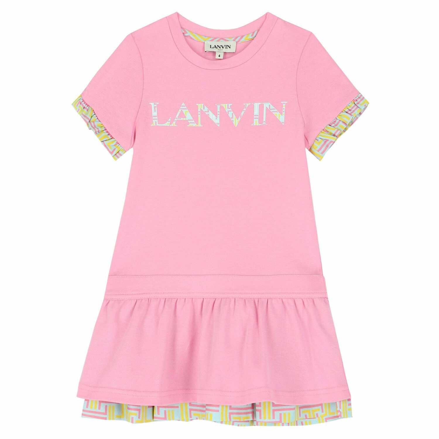 Girls Pink Logo Dress, 1, hi-res image number null