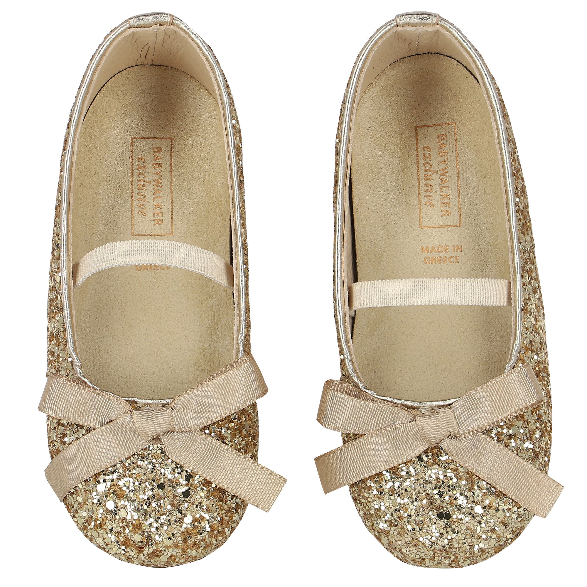 Carter's gold new arrivals glitter shoes