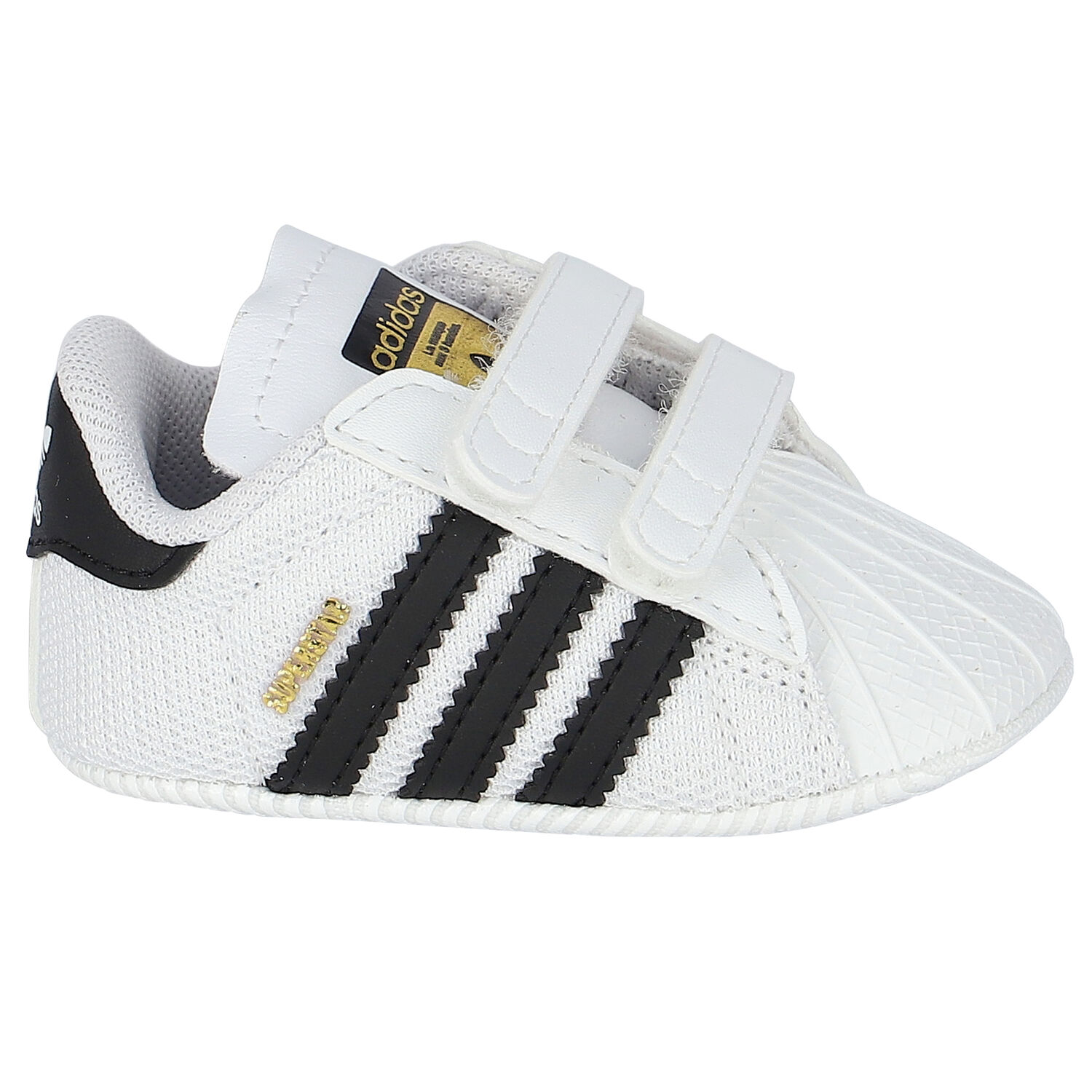 White Superstar Crib Pre Walker Shoes, 1, hi-res image number null