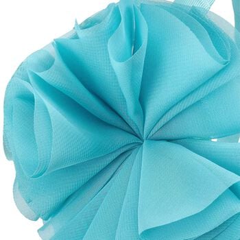 Girls Aqua Flower Headband