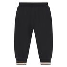 Younger Boys Black Joggers, 1, hi-res