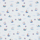 Baby Boys White Boats At Sea Blanket, 1, hi-res