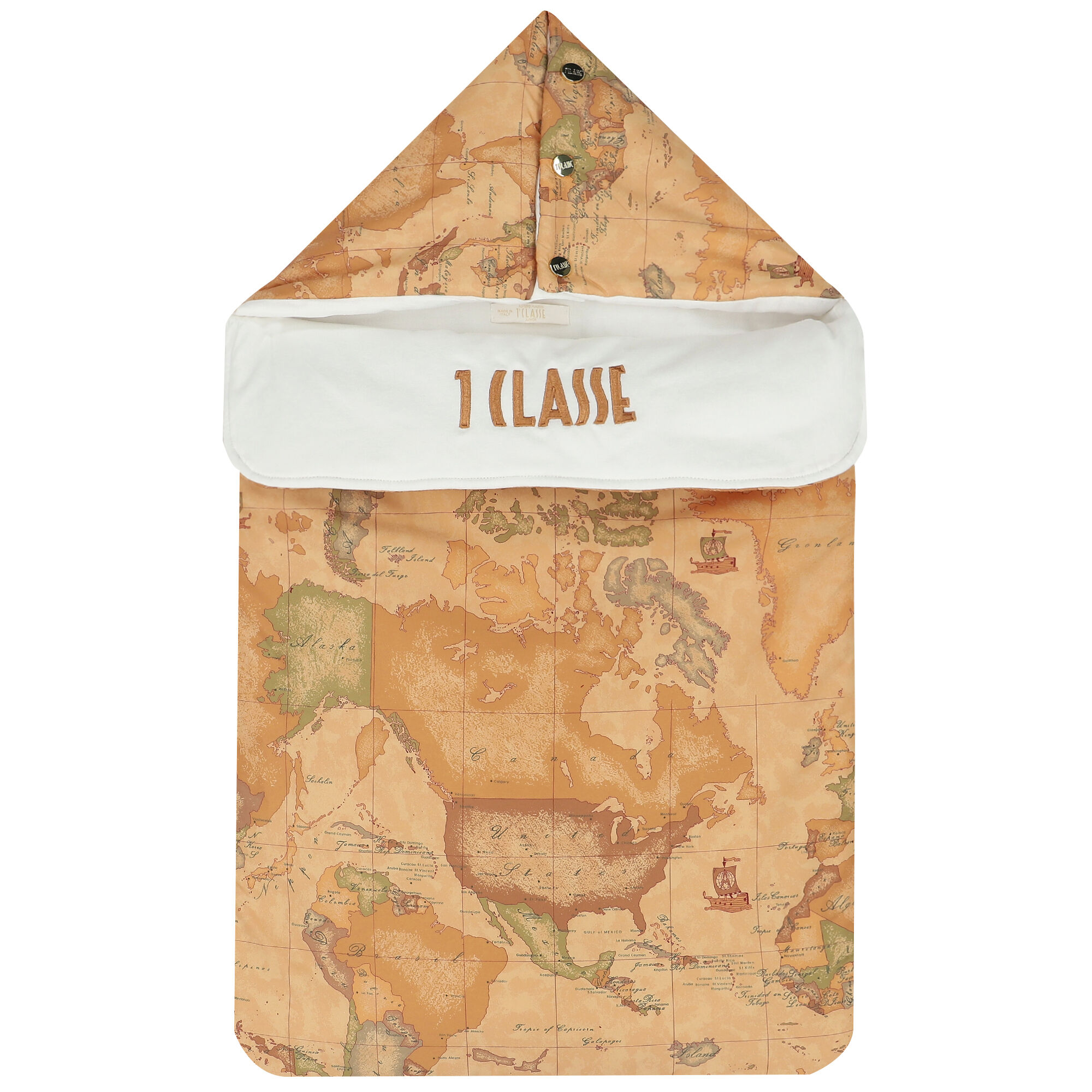 Alviero Martini Beige Ivory Geo Map Baby Nest Junior Couture UK