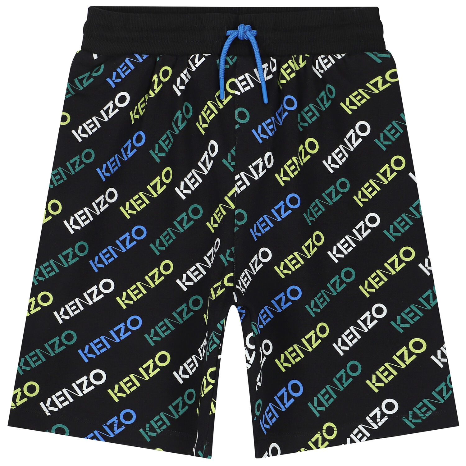 Boys Black Logo Shorts, 1, hi-res