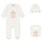 Baby Girls Ivory Carousel Babygrow Gift Set, 1, hi-res