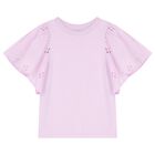 Girls Lilac Flutter Sleeve Ritza Top, 1, hi-res