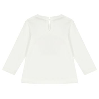 Younger Girls Ivory Disney Long Sleeve Top