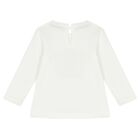 Younger Girls Ivory Disney Long Sleeve Top, 1, hi-res