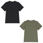 Boys Black & Green Logo T-Shirts ( 2-Pack ), 1, hi-res