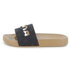Boys Black & Beige Logo Sliders, 1, hi-res