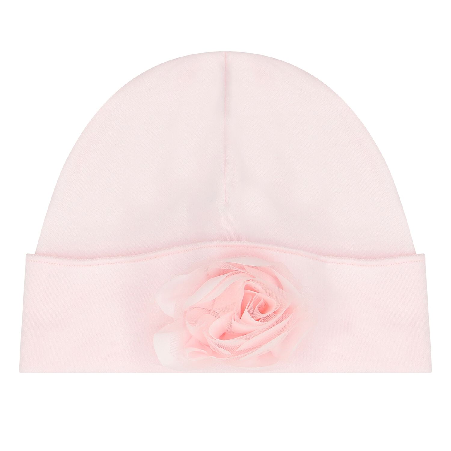 Baby Girls Pink Flower Hat, 1, hi-res image number null