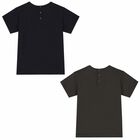 Younger Boys Navy & Green Logo T-Shirts ( 2-Pack ), 1, hi-res