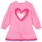 Girls Pink Heart Dress Set, 1, hi-res