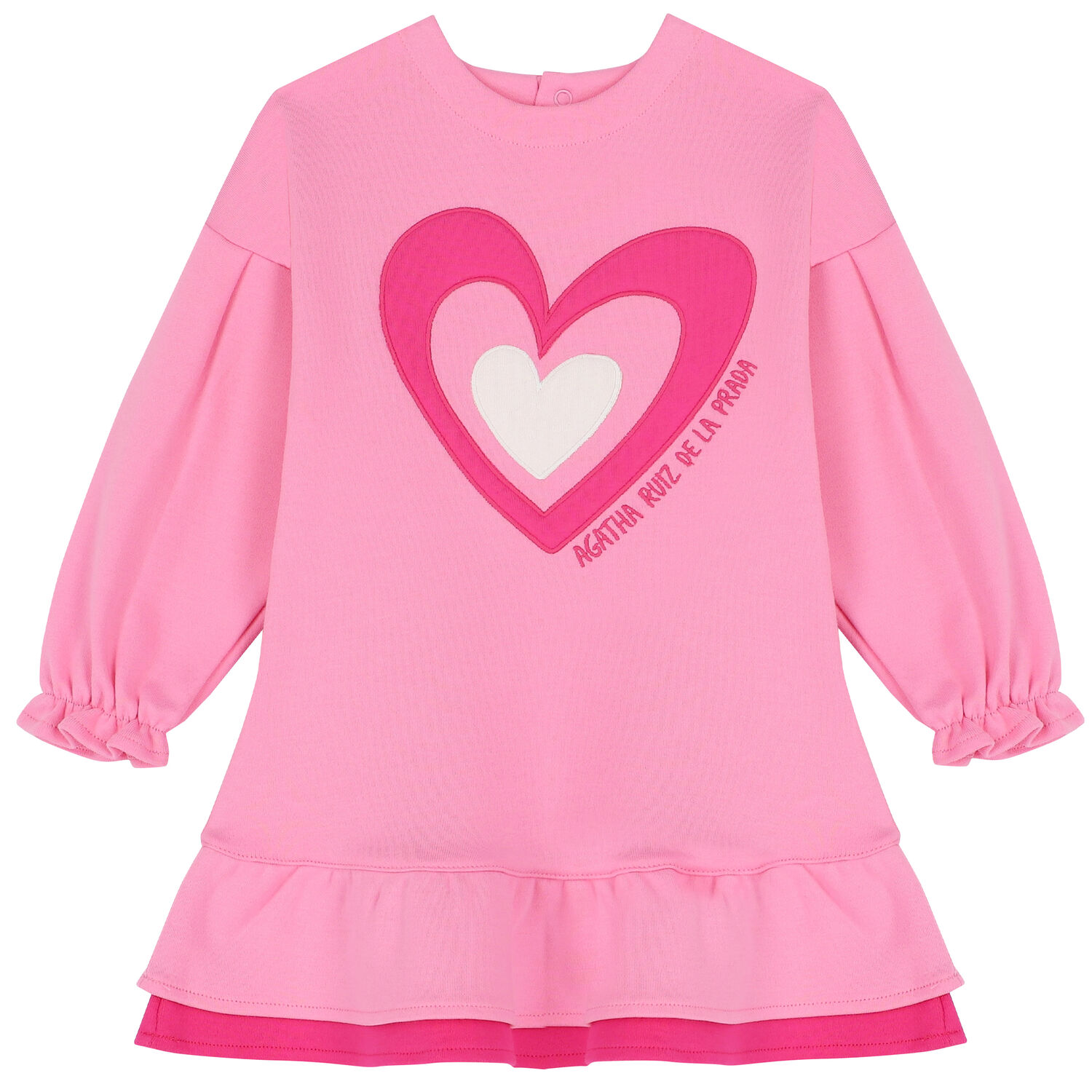 Girls Pink Heart Dress Set, 1, hi-res