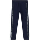 Boys Navy Logo Joggers, 1, hi-res